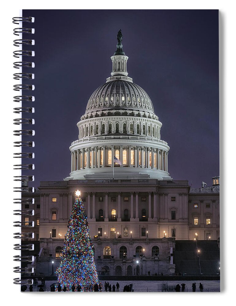 Washington Dc Spiral Notebook featuring the photograph Lights #2 by Robert Fawcett