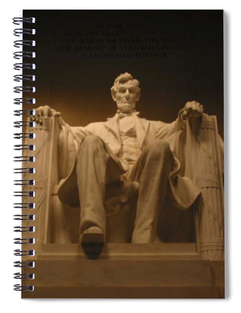 Abraham Lincoln Spiral Notebook featuring the painting Lincoln Memorial #2 by Brian McDunn