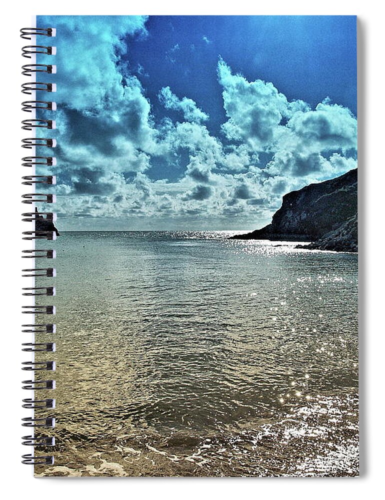 Seascapes Spiral Notebook featuring the photograph Lulworth Cove by Richard Denyer