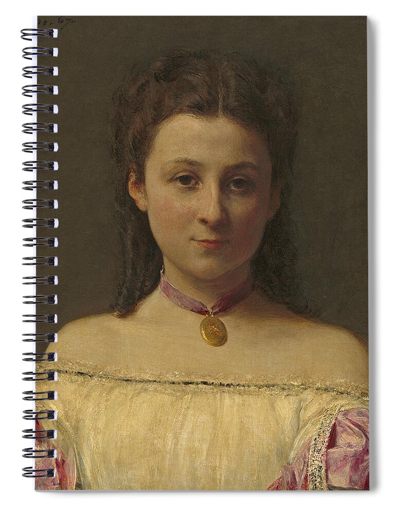 Henri Fantin-latour Spiral Notebook featuring the painting Mademoiselle de Fitz-James #1 by Henri Fantin-Latour