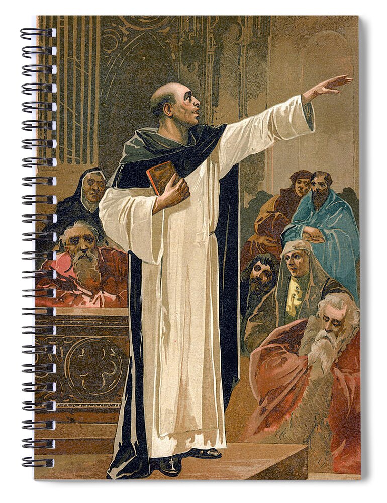 Priest Spiral Notebook featuring the painting Martin Luther by Spanish School