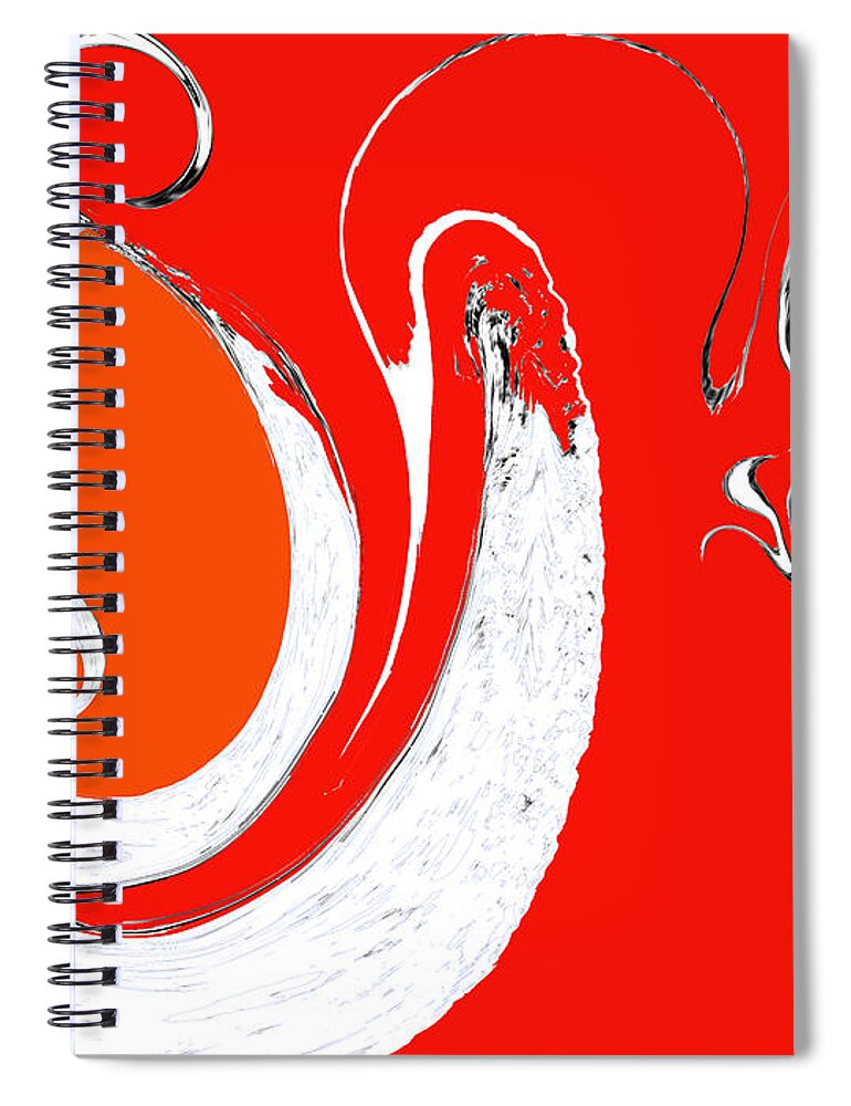 Digital Spiral Notebook featuring the digital art Liquid Wonders by Fei A