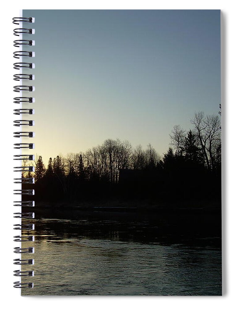 Mississippi River Spiral Notebook featuring the photograph Mississippi river Sunrise reflection #1 by Kent Lorentzen