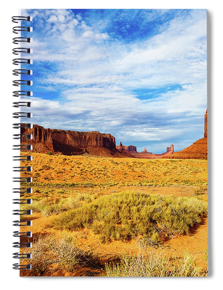 Monument Valley Spiral Notebook featuring the photograph Monument Valley #1 by Raul Rodriguez