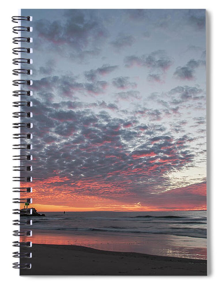 California Central Coast Spiral Notebook featuring the photograph Moss Landing Sunset #3 by Bill Roberts