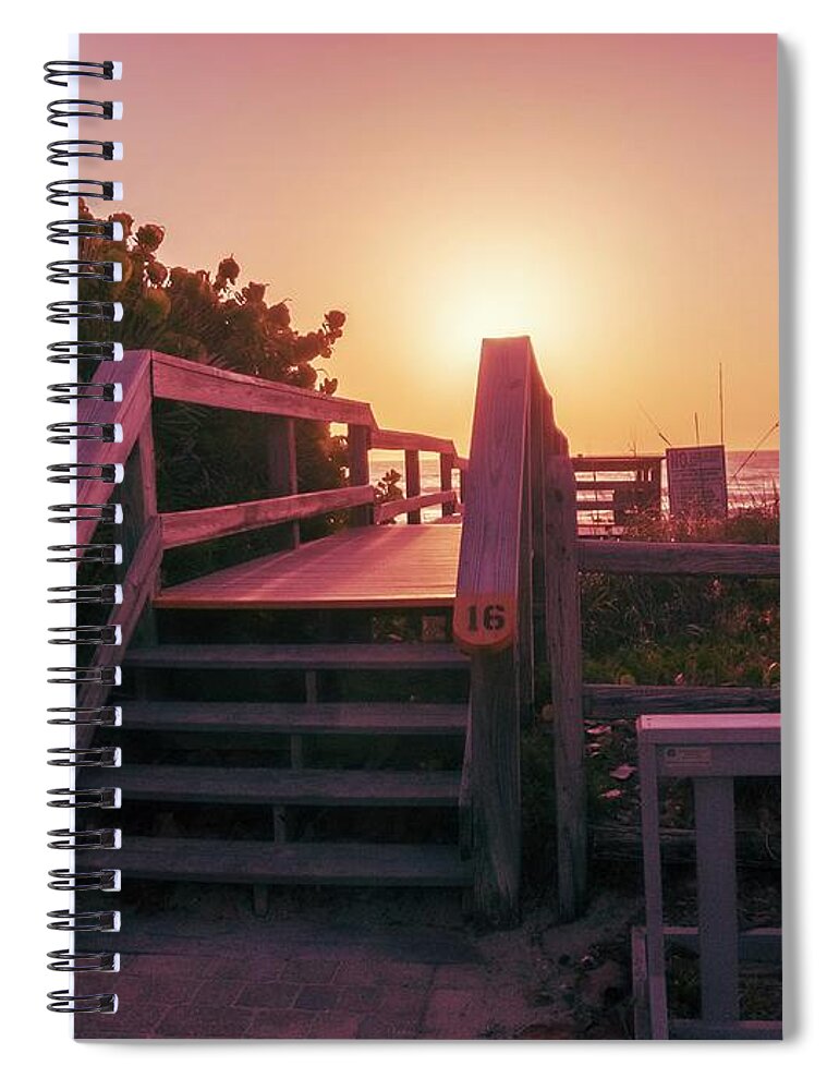 Florida Beaches Spiral Notebook featuring the photograph My Atlantic Dream - The Boardwalk. #2 by Carlos Avila