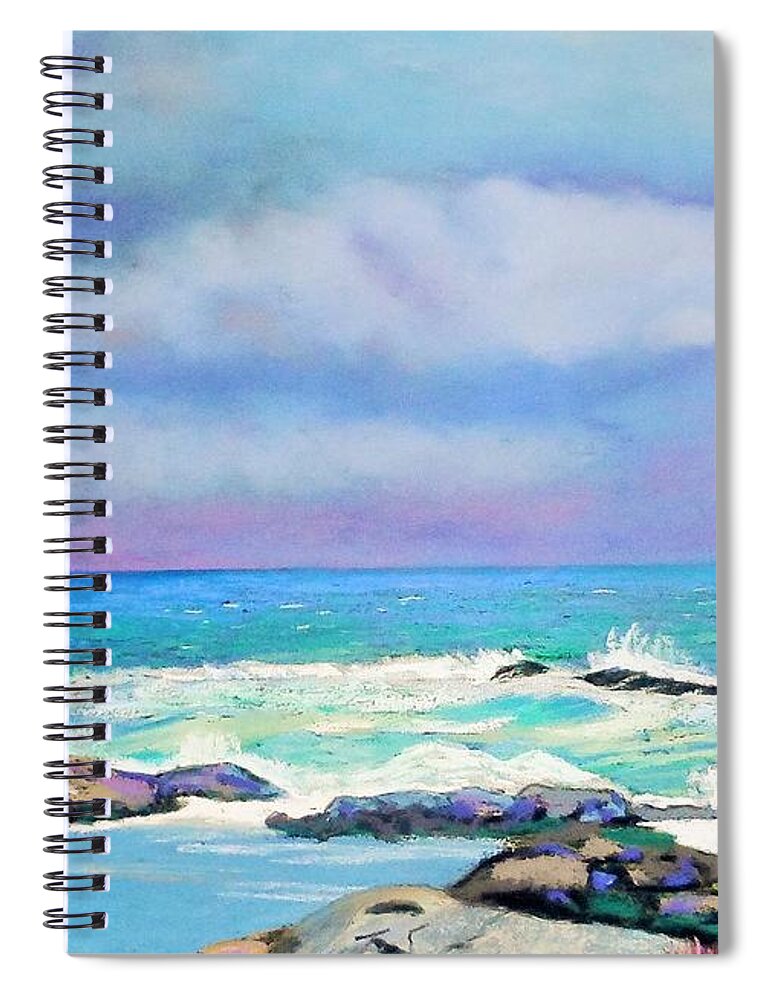 Pastels Spiral Notebook featuring the pastel Near Peggy's Cove #1 by Rae Smith PAC