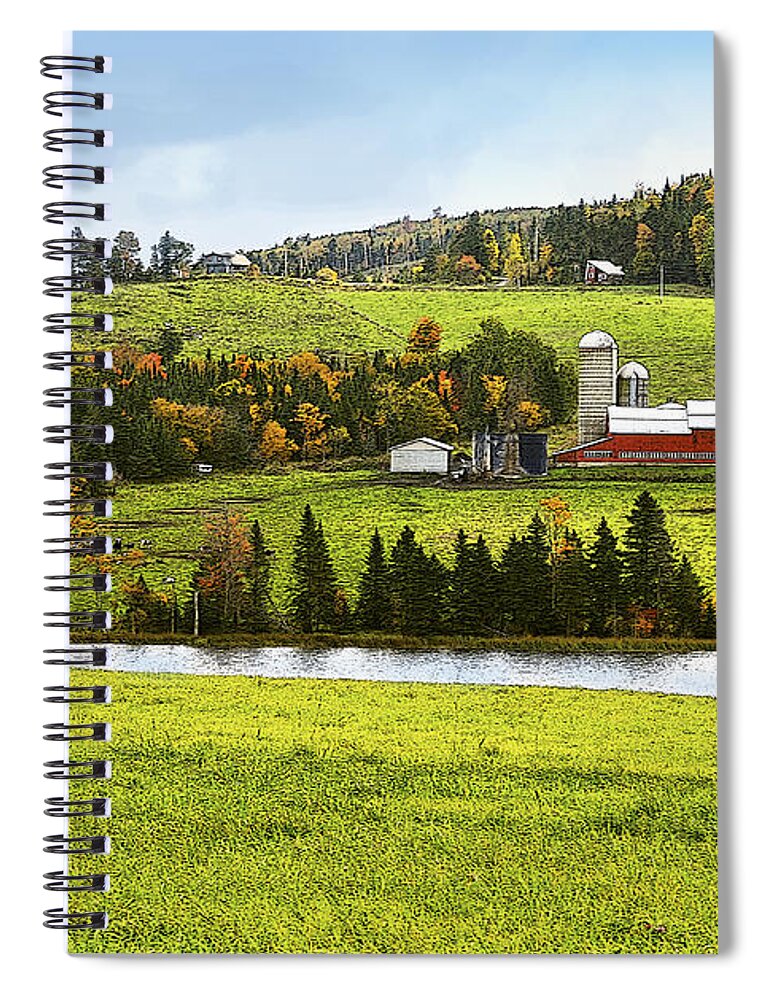New England Spiral Notebook featuring the photograph New England Farm #1 by Betty LaRue