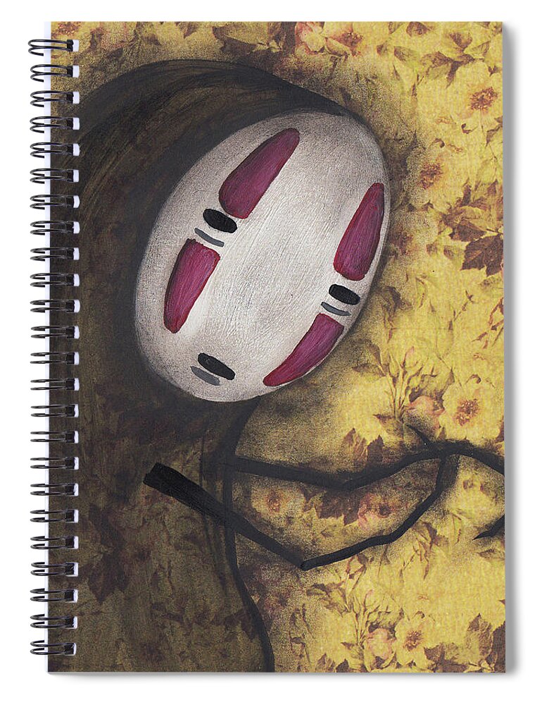 Abril Andrade Spiral Notebook featuring the painting No Face #1 by Abril Andrade