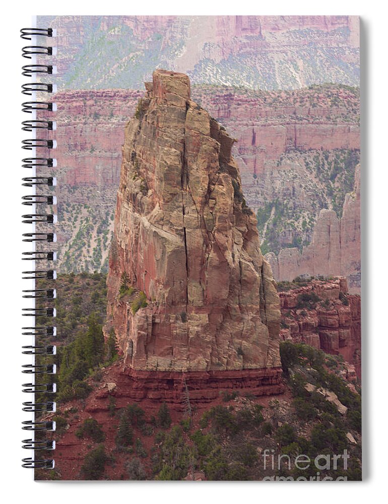 Rock Spiral Notebook featuring the photograph North Rim Rock #1 by Louise Magno