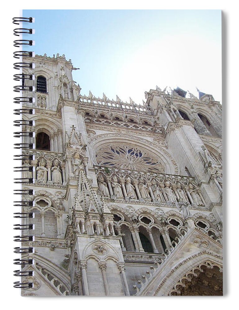 Notre-dame D'amiens Spiral Notebook featuring the photograph Notre-Dame d'Amiens by Mary Mikawoz