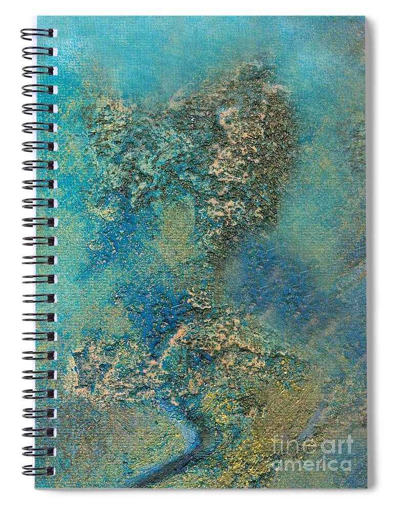 Philip Bowman Spiral Notebook featuring the painting Ocean Blue by Philip Bowman