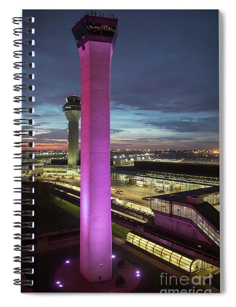 Airport Spiral Notebook featuring the photograph O'Hare Airport #1 by Jim West