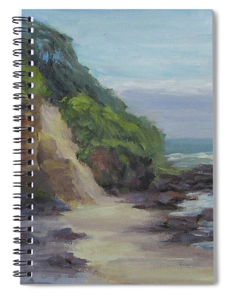 Coast Spiral Notebook featuring the painting On the Coast by Karen Ilari