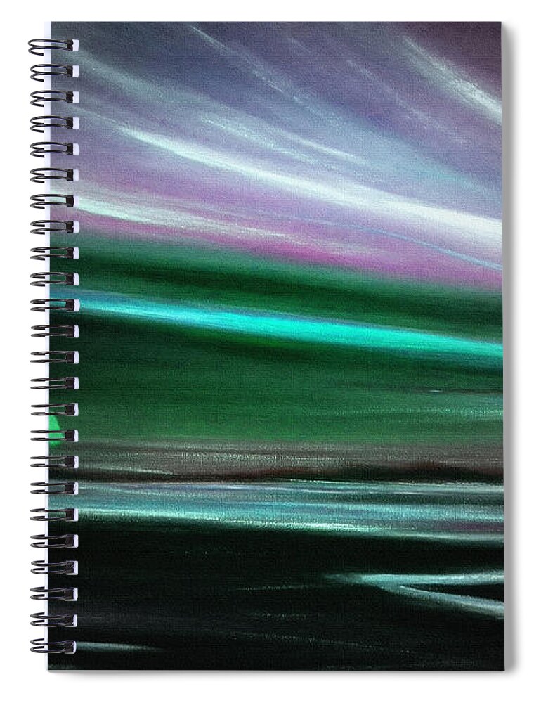Sunset Spiral Notebook featuring the painting Peace Is Colorful #1 by Gina De Gorna