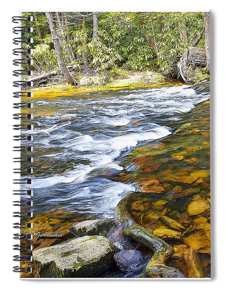 Pennsylvania Spiral Notebook featuring the photograph Pennsylvania Mountain Stream by A Macarthur Gurmankin