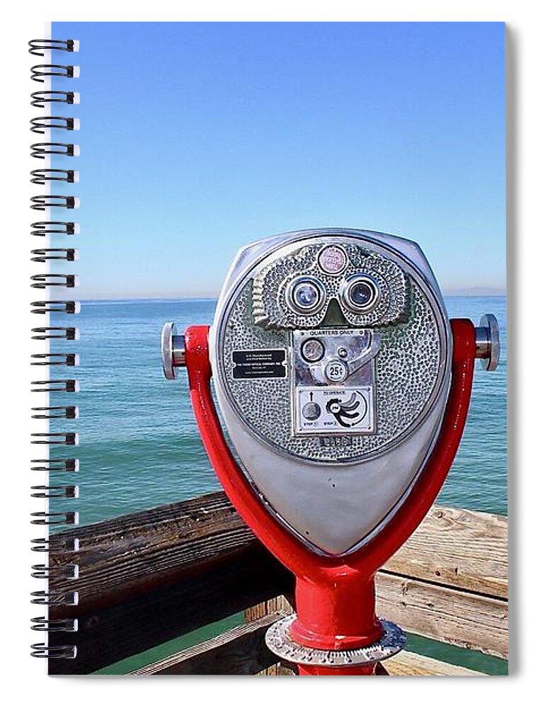 Pier Spiral Notebook featuring the photograph Ocean Gazing by Brian Eberly