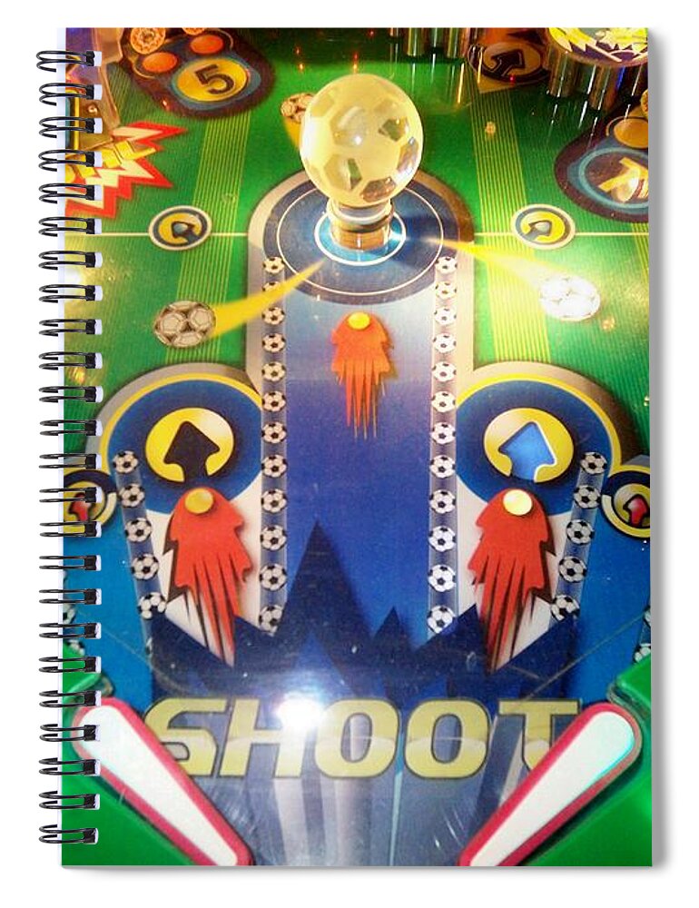 Pinball Spiral Notebook featuring the photograph Pinball II by Lanita Williams