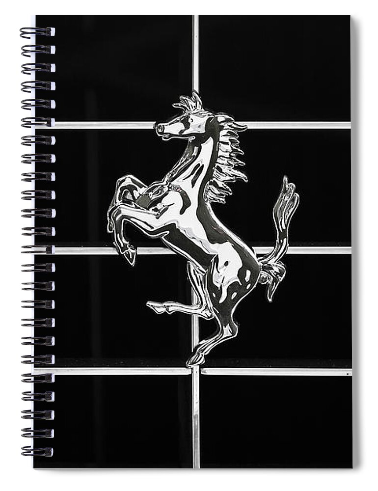 Ferrari Spiral Notebook featuring the photograph Prancing Horse #2 by Dennis Hedberg