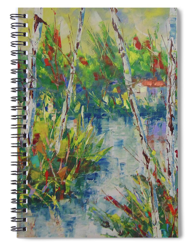 Frederic Payet Spiral Notebook featuring the painting Provence South of France #1 by Frederic Payet