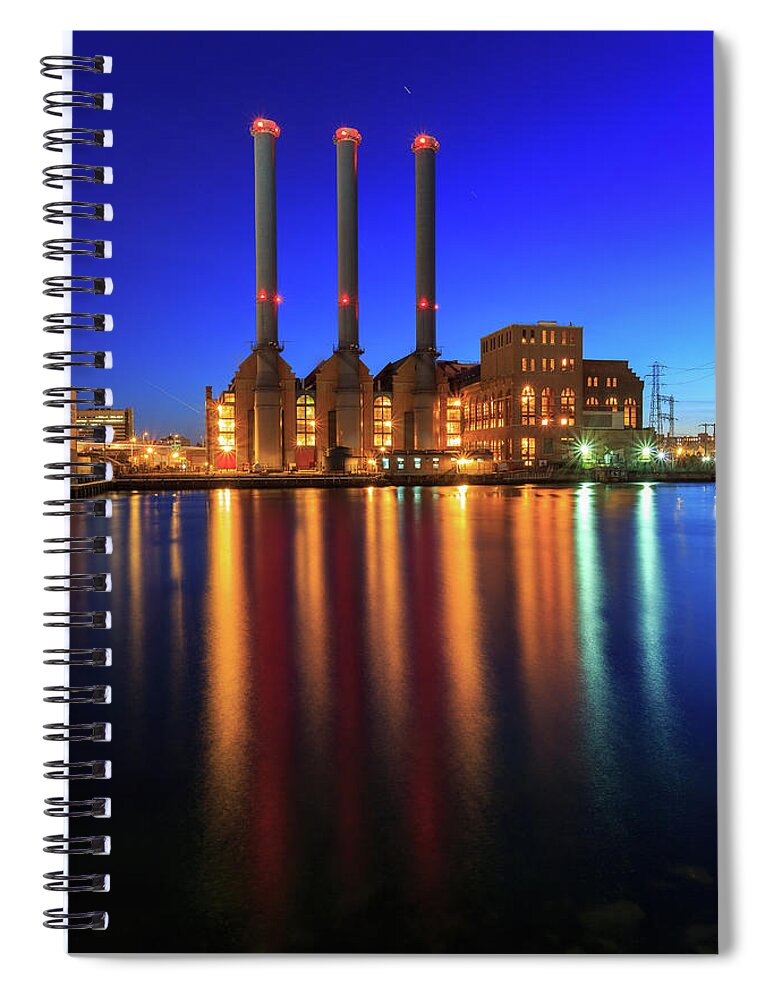 Providence Spiral Notebook featuring the photograph Providence BLues #1 by Bryan Bzdula