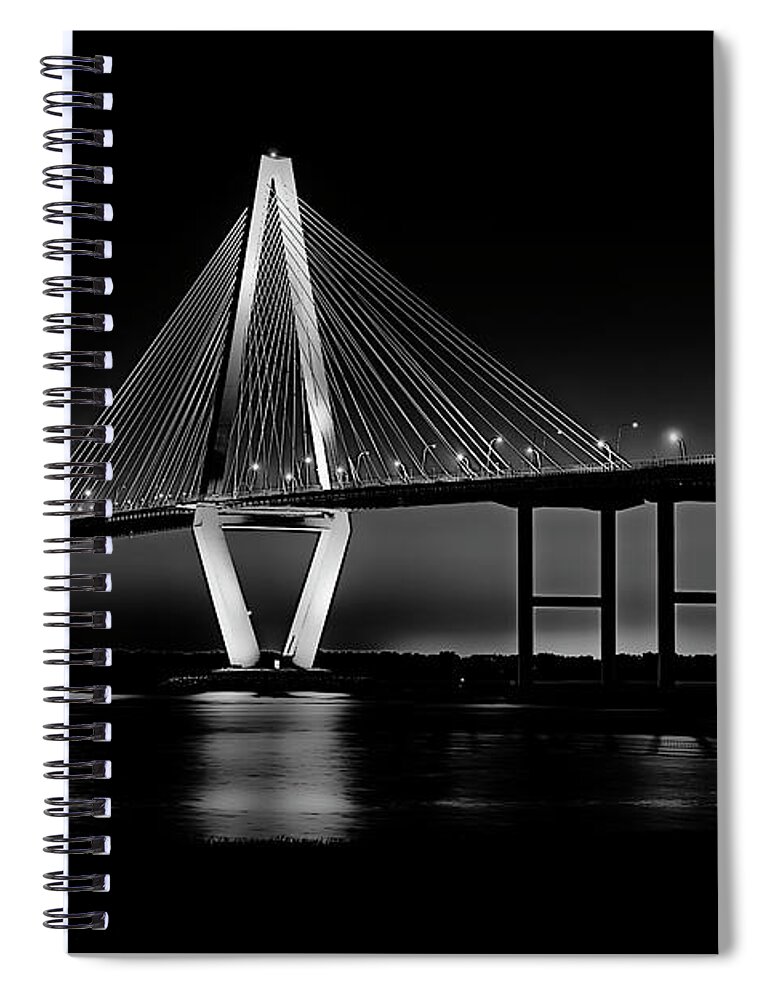 Arthur Ravenel Spiral Notebook featuring the photograph Ravenel Bridge #1 by Bill Barber