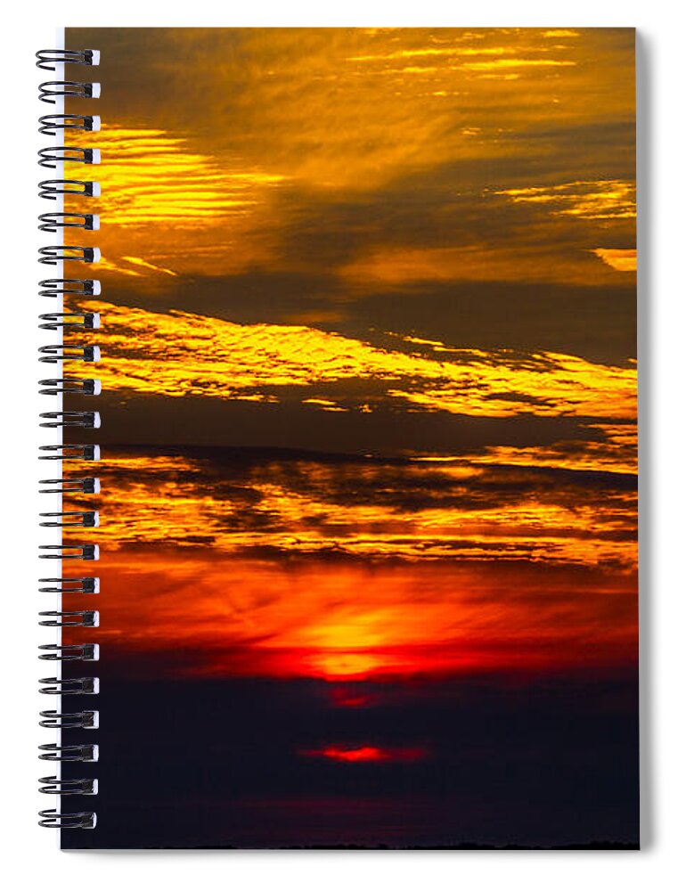 Sunrise Spiral Notebook featuring the photograph Red Dawn #1 by William Norton