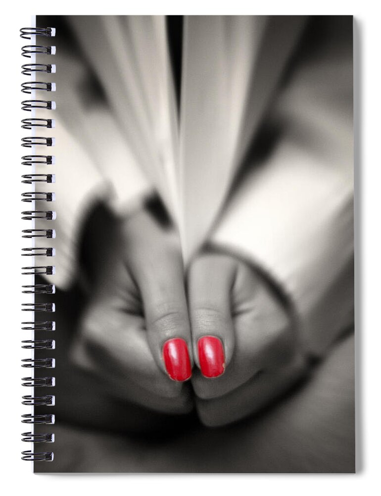 Readult Spiral Notebook featuring the photograph Red Is My Color by Stelios Kleanthous