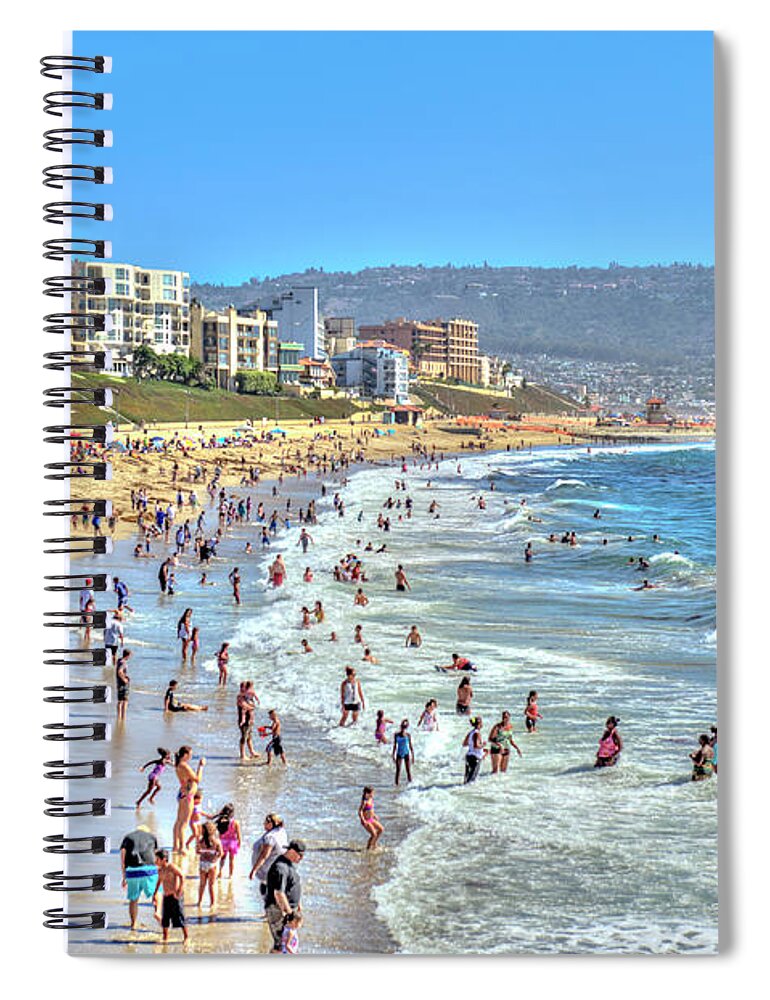 Redondo Beach Spiral Notebook featuring the photograph Redondo Beach Torrence Beach #1 by David Zanzinger