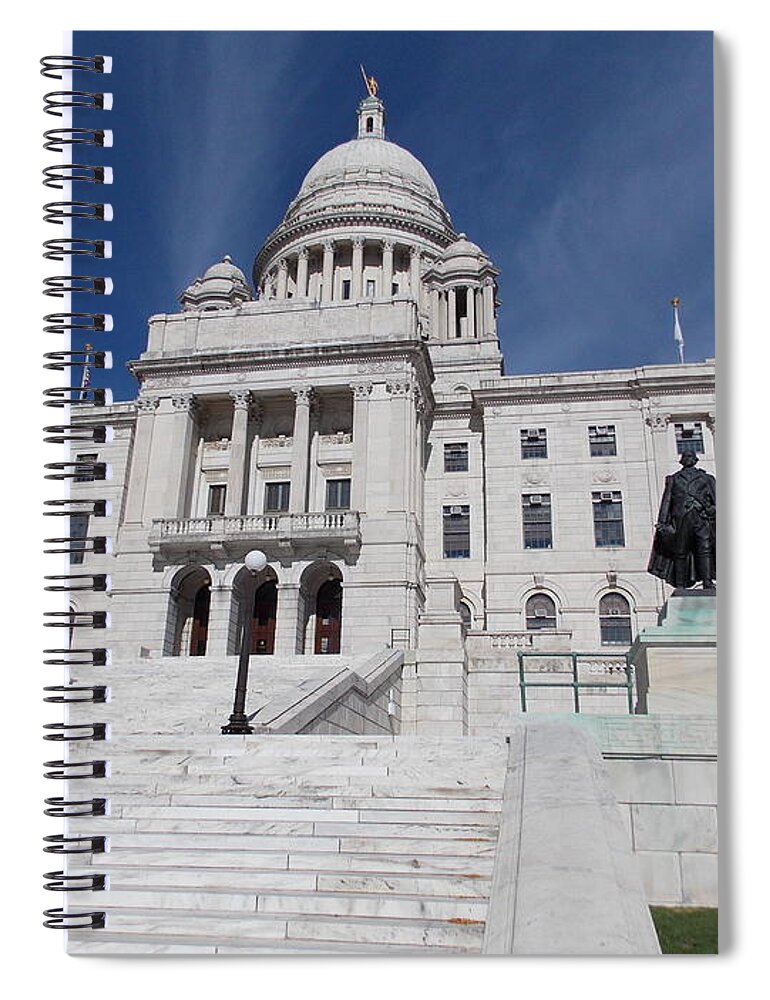 Providence Spiral Notebook featuring the photograph Rhode Islands State House #1 by Catherine Gagne