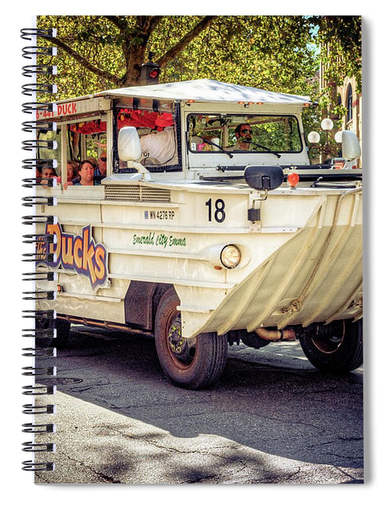 Ride The Ducks Spiral Notebook featuring the photograph Ride the Ducks #1 by Spencer McDonald