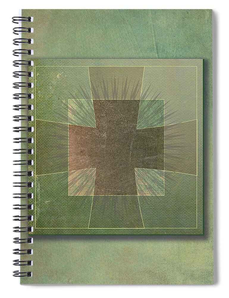 Cross Spiral Notebook featuring the digital art Roman Cross #5 by Terry Davis