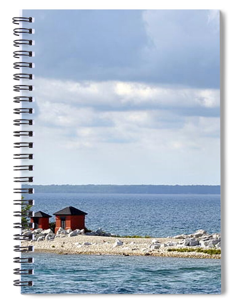 Mackinac Island Spiral Notebook featuring the photograph Round Island Lighthouse by Marysue Ryan