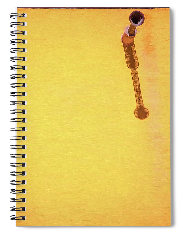 David Letts Spiral Notebook featuring the painting Rustic Water Drain Pipes by David Letts