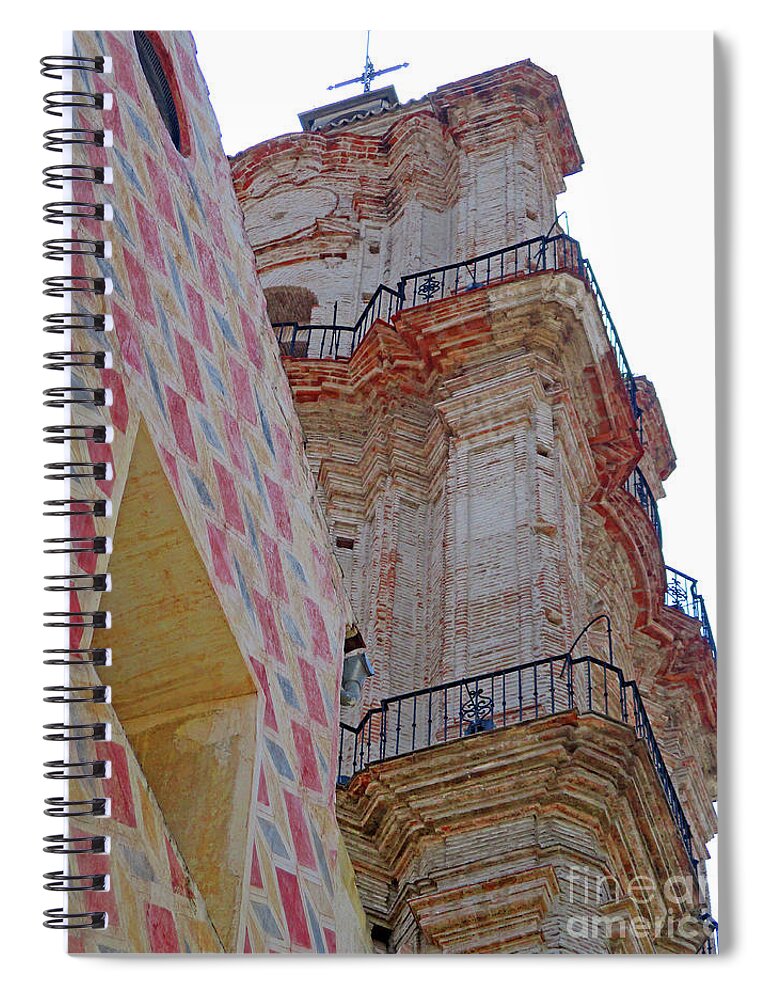 Malaga's Churches Spiral Notebook featuring the photograph San Juan Bautista 4 #1 by Randall Weidner