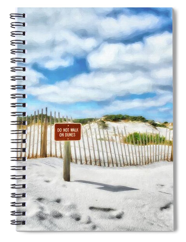 Sand Dunes At Grayton Beach Spiral Notebook featuring the photograph Sand Dunes At Grayton Beach # 4 by Mel Steinhauer