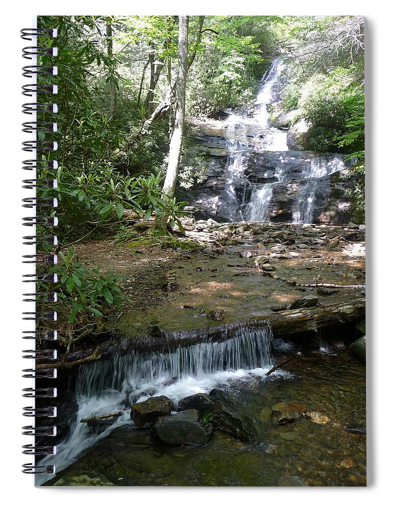 Nc Forests Spiral Notebook featuring the photograph Set Rock Creek Falls #3 by Joel Deutsch