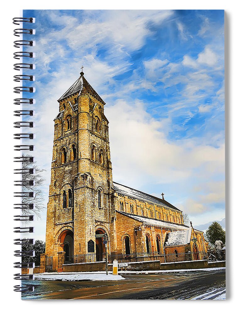 Clifford Spiral Notebook featuring the photograph St. Edward by Gouzel -