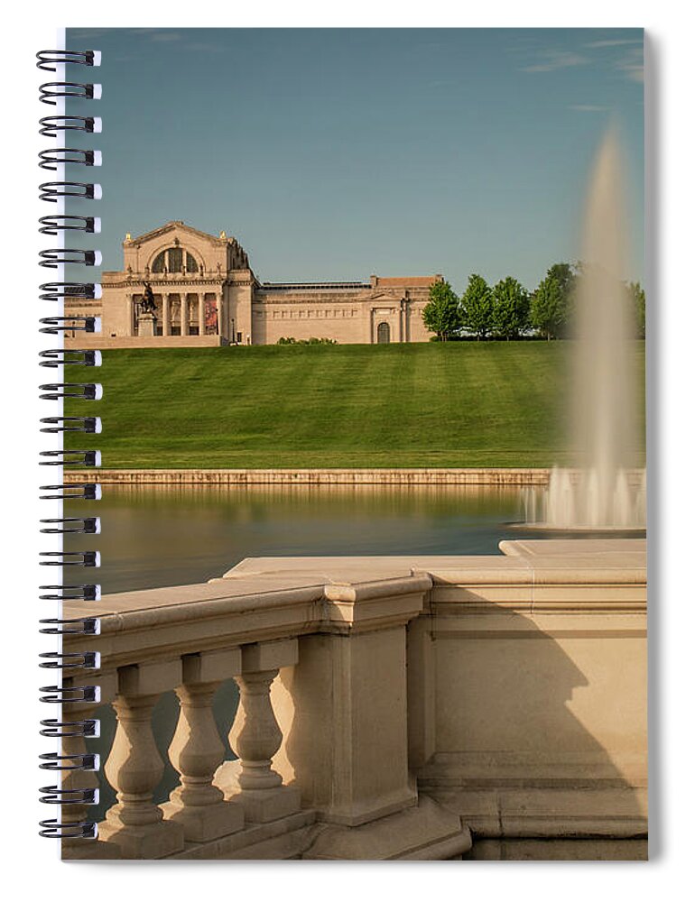 Forest Park Spiral Notebook featuring the photograph St Louis Art Museum in Forest Park #5 by Garry McMichael