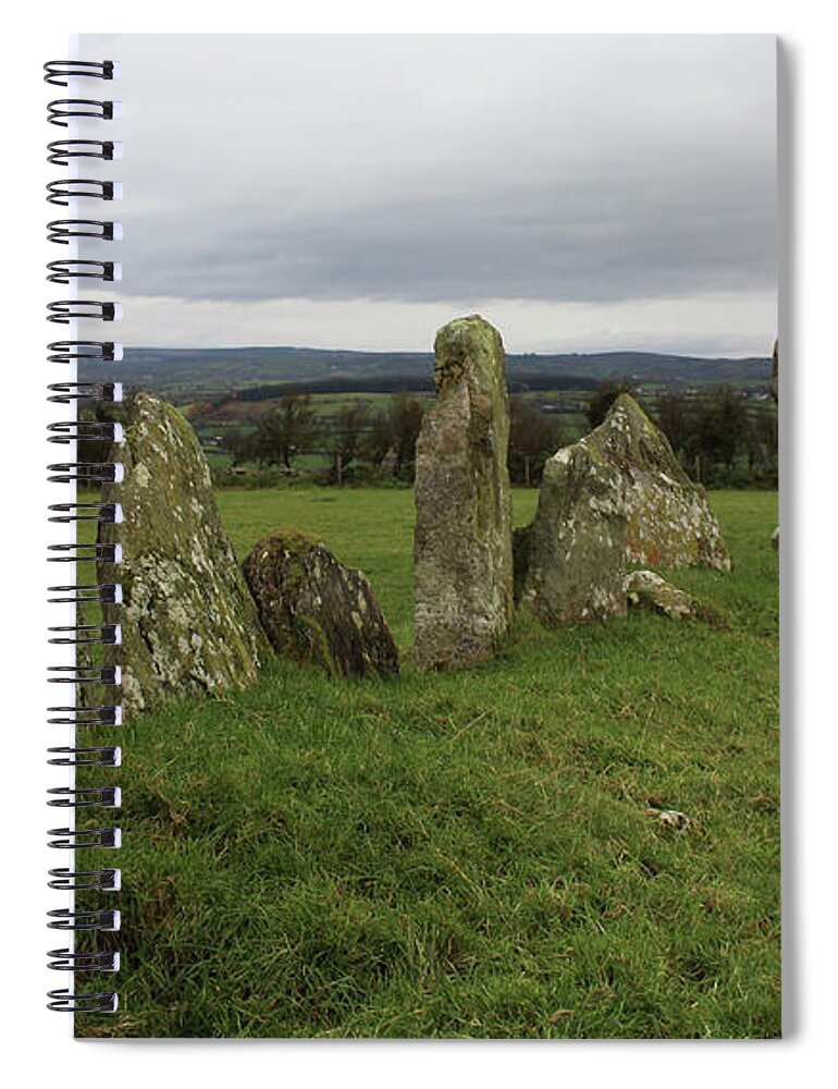 Eddie Barron Spiral Notebook featuring the photograph Standing Stones 9 Donegal Ireland by Eddie Barron