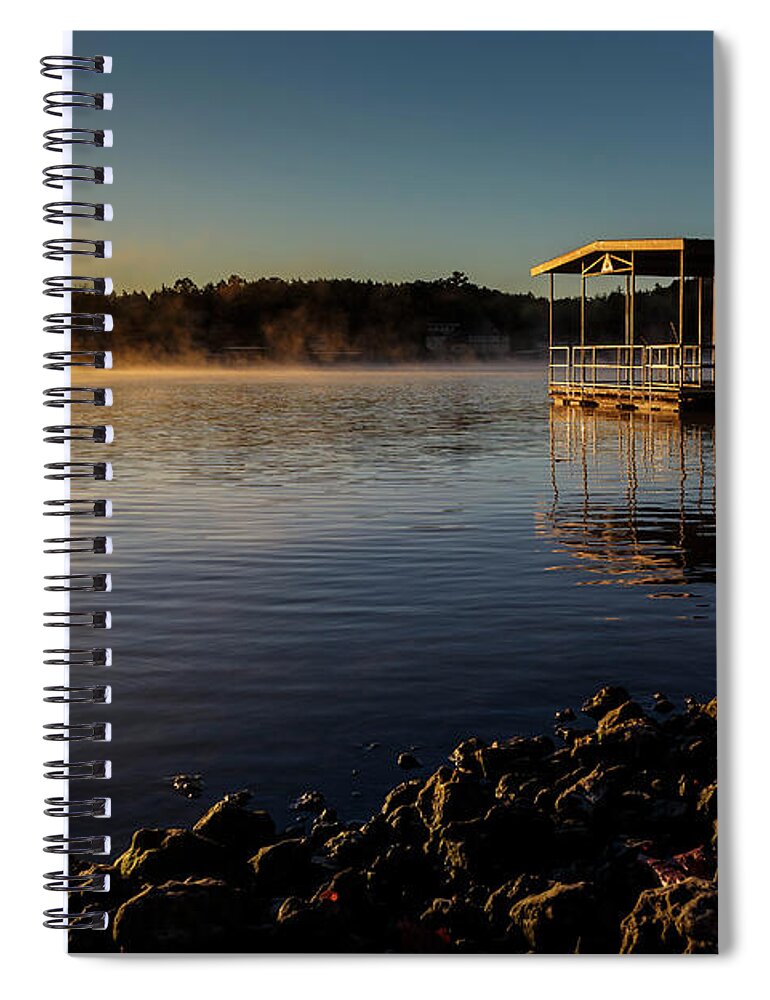 Lake Spiral Notebook featuring the photograph Mist on the Lake by Dennis Hedberg