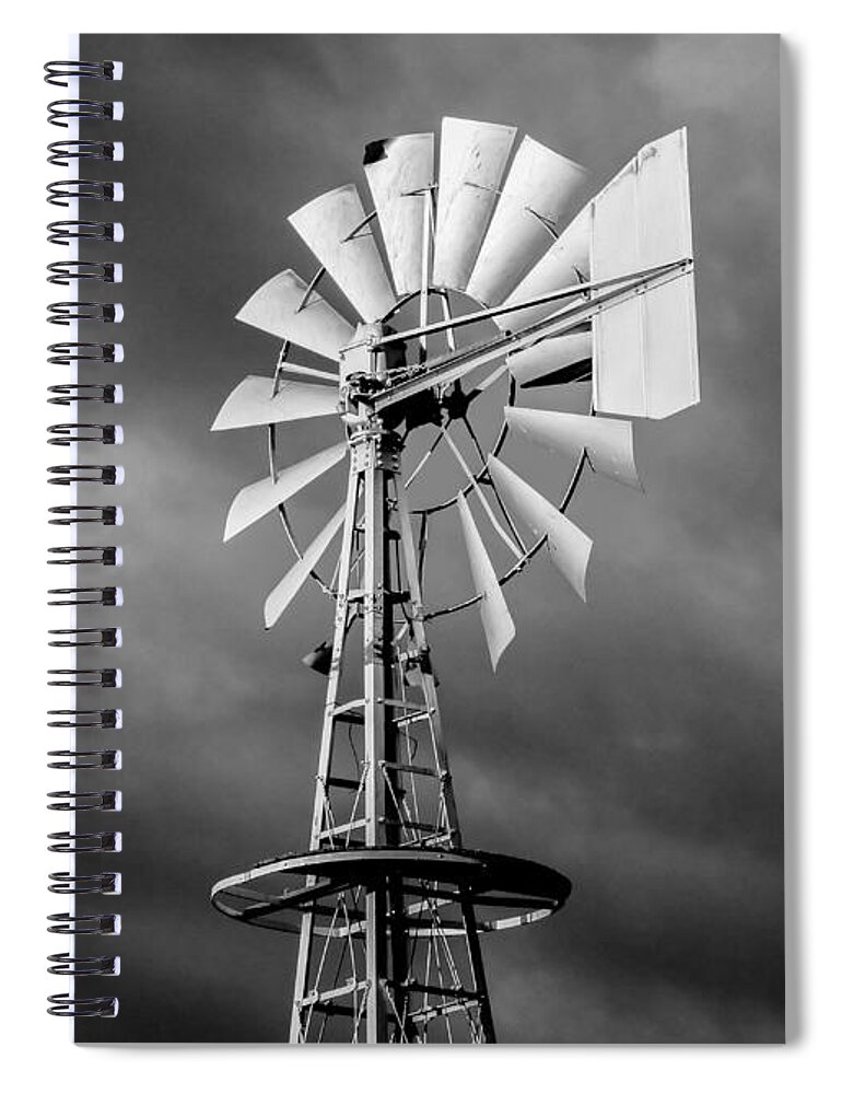 Stormy Spiral Notebook featuring the photograph Stormy Skies #2 by Todd Klassy