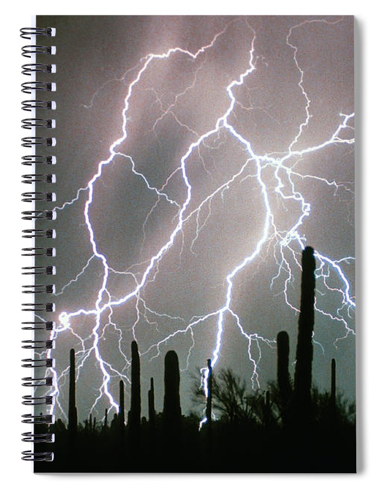 Lightning Spiral Notebook featuring the photograph Striking Photography #1 by James BO Insogna