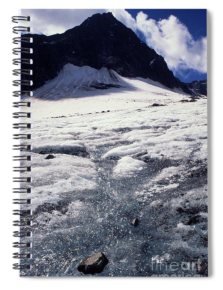 Glacier Spiral Notebook featuring the photograph Stubaigletscher #1 by Riccardo Mottola