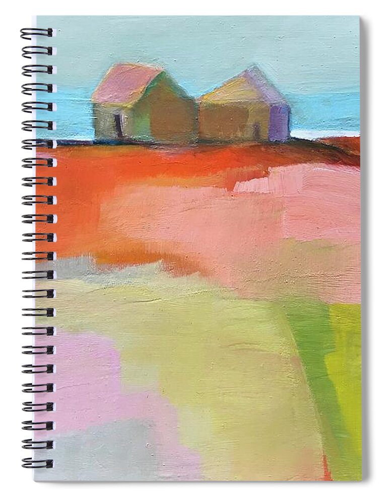 Landscape Spiral Notebook featuring the painting Summer Heat by Michelle Abrams