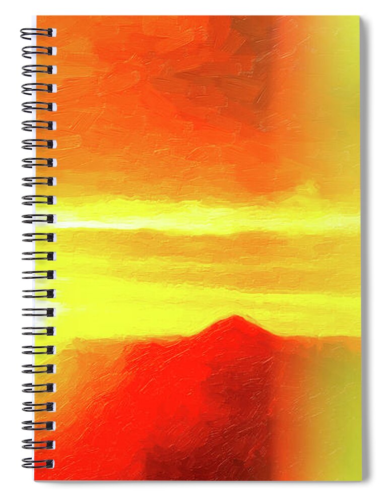 Sunrise Paint Spiral Notebook featuring the digital art Sunrise Paint #2 by Donna L Munro