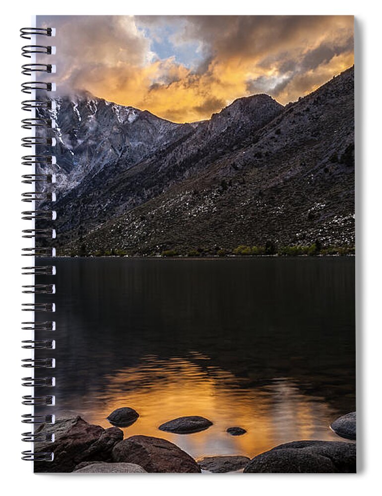 California Spiral Notebook featuring the photograph Sunset at Convict Lake #1 by Cat Connor