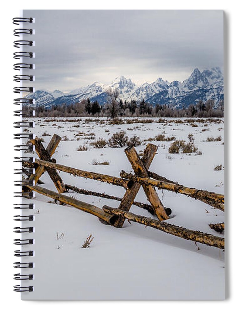 Mountains Spiral Notebook featuring the photograph Teton Chill by Gary Migues