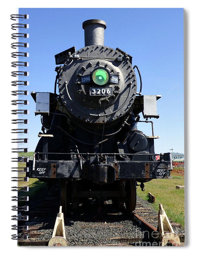 Locomotive Spiral Notebook featuring the photograph The 3206 Locomotive #2 by Charles Robinson