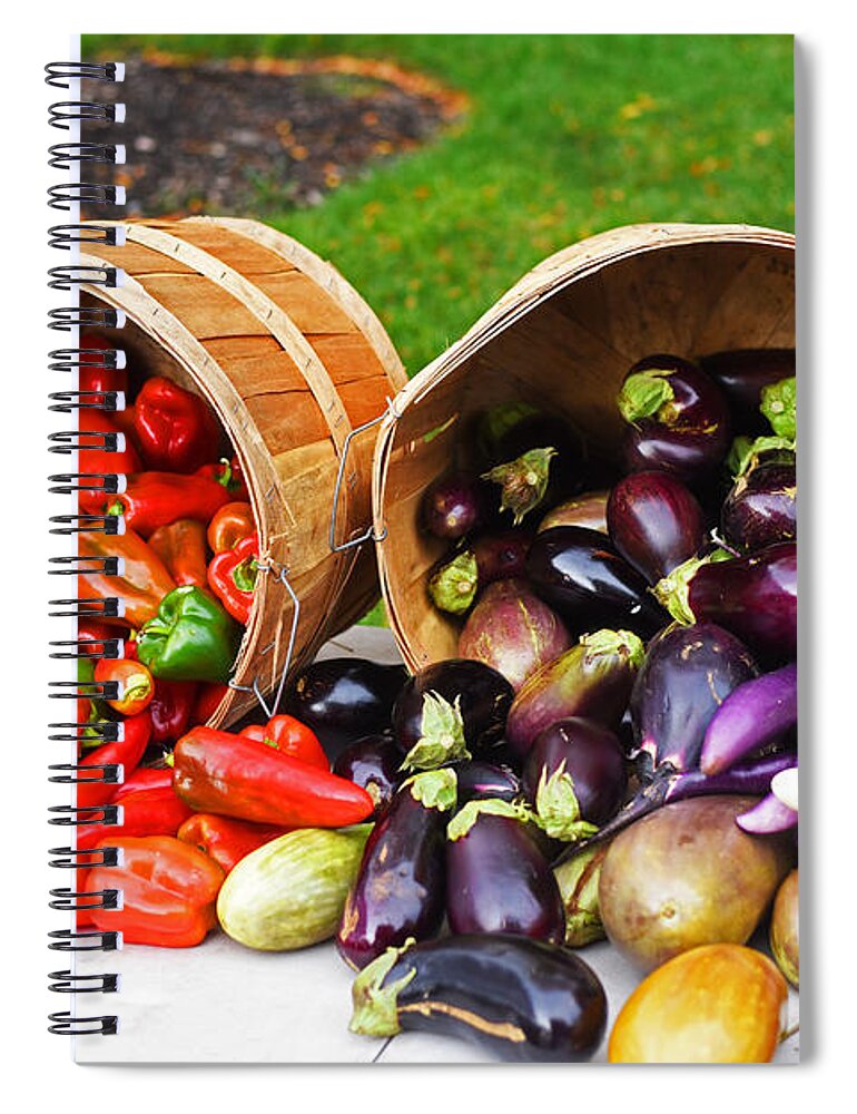 Kendall Spiral Notebook featuring the photograph The Fall Harvest is In Kendall Square Farmers Market #1 by Toby McGuire